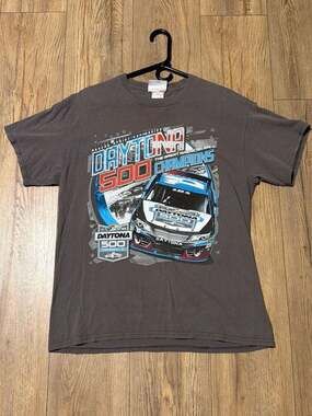 Vintage 2015 NASCAR Daytona 500 Champions Sprint Cup Roster T-Shirt Size L